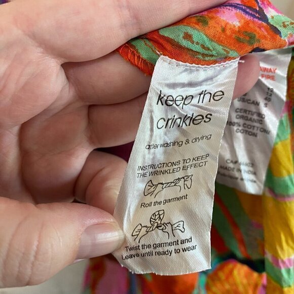 ORIENTIQUE Australian Amalfi Bubble Dress Tunic Size Small Art to Wear - Picture 6 of 8